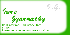 imre gyarmathy business card